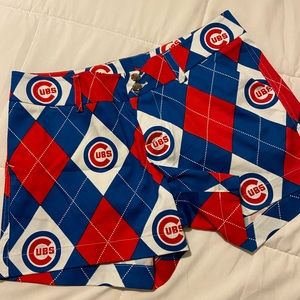 Loudmouth Ladies Shorts, size 4, cubs, red blue